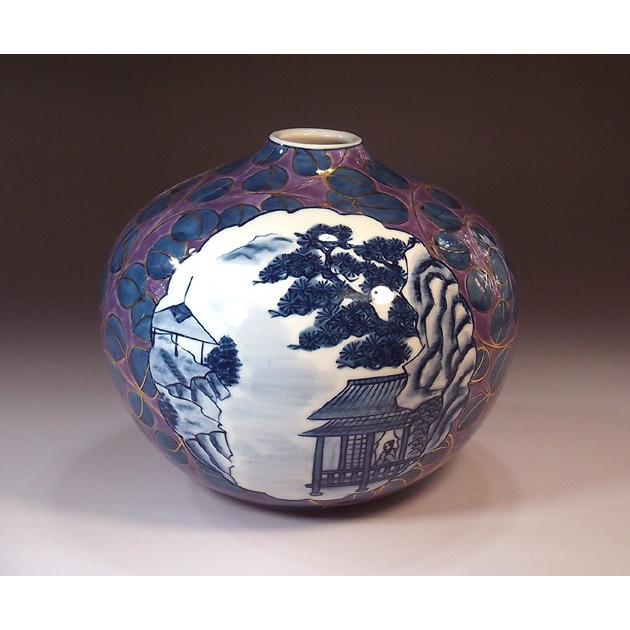 有田焼 木の葉紋様花瓶 有田焼 木の葉紋様花瓶 3d2f2e1c83fafd302ef10cbab040fa
