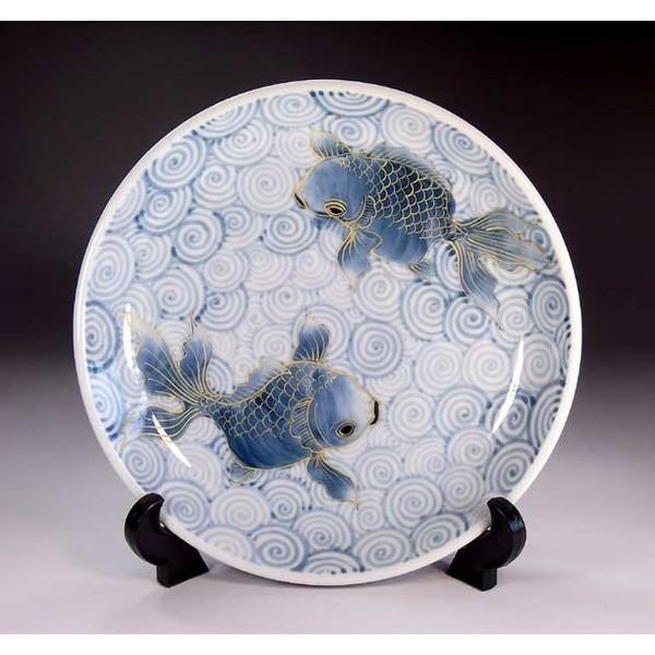 有田焼 古染付金彩金魚絵飾り皿｜陶芸作家　藤井錦彩 作 人気・おすすめ｜売れ筋商品・話題商品におすすめ 品質チェック済み 安心配送 本日出荷・最短翌日到着