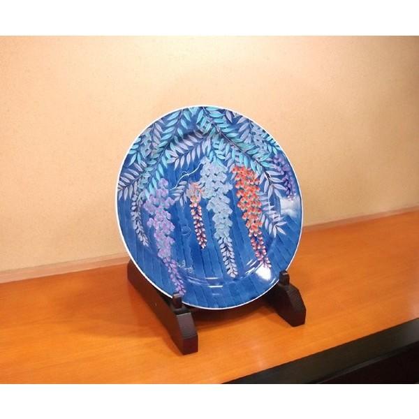 有田焼 色鍋島様式金彩藤絵飾り大皿｜陶芸作家 藤井錦彩 作 : 有田焼