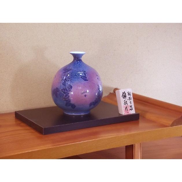 金彩釉裏紅牡丹絵花瓶｜有田焼 陶芸作家　藤井錦彩作_3