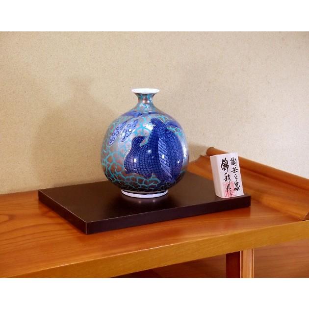 染錦プラチナ彩鶉絵花瓶｜有田焼 陶芸作家 藤井錦彩作 【公式通販】