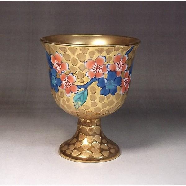 有田焼 染錦黄金桜絵馬上杯｜陶芸作家 藤井錦彩 作 : 有田焼