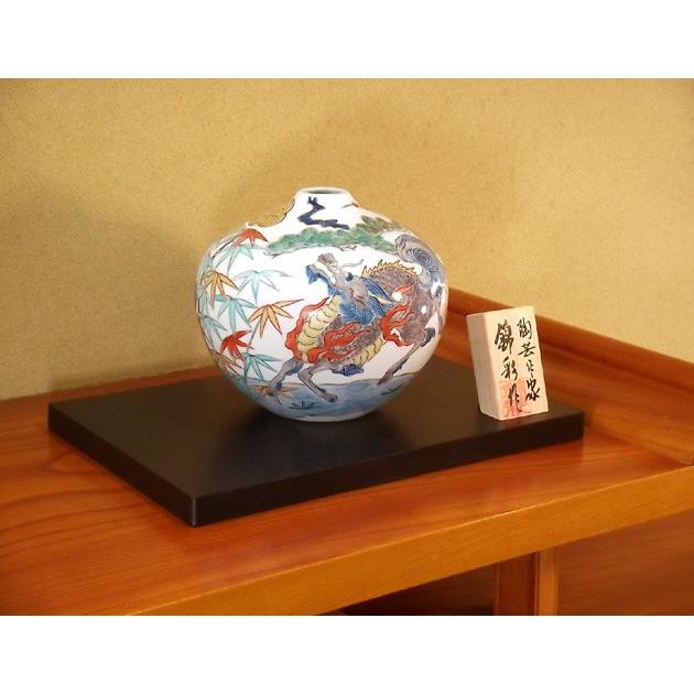 花瓶-工芸品⁄有田焼 弥左衛門 古伊万里様式金襴手⁄有田 草花文