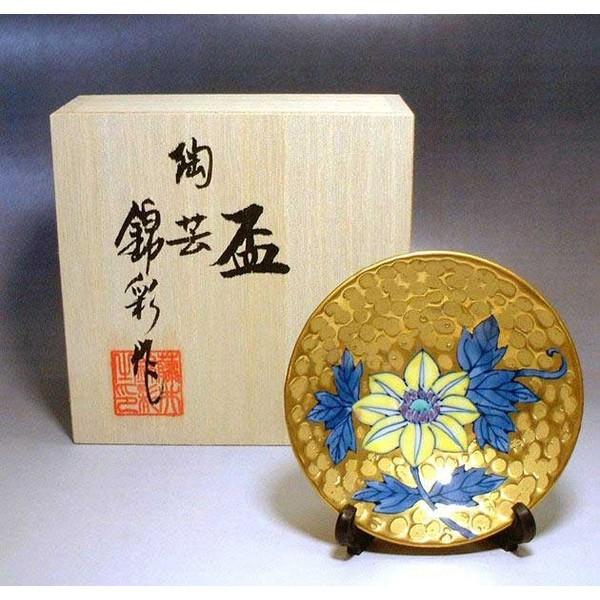 藤井金 有田焼 染錦黄金鉄線花絵盃｜陶芸家 藤井錦彩 作