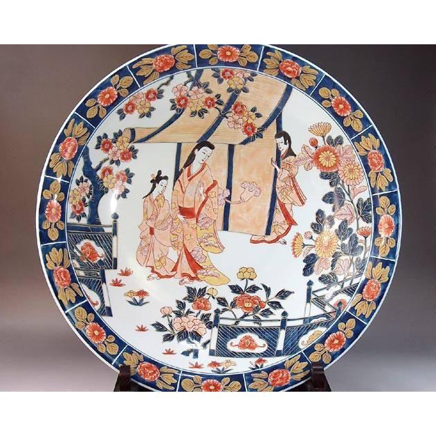 古伊万里写　錦手大皿　[元禄立美人図大皿] 食器・キッチン用品 古伊万里写 錦手大皿 [元禄立美人図大皿]