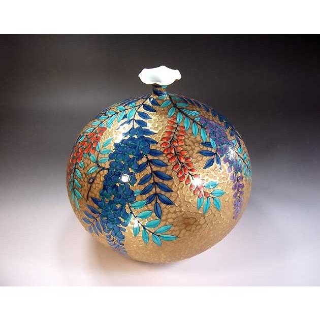 有田焼 黄金藤絵花瓶｜陶芸作家 藤井錦彩 作 : 有田焼 藤井錦彩窯