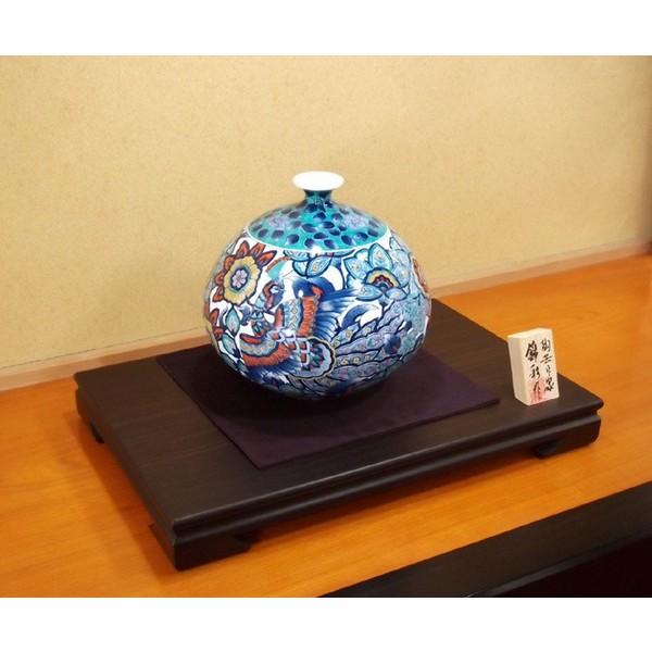 有田焼 染錦牡丹唐草割鳳凰絵花瓶｜陶芸作家 藤井錦彩 作 : 有田焼