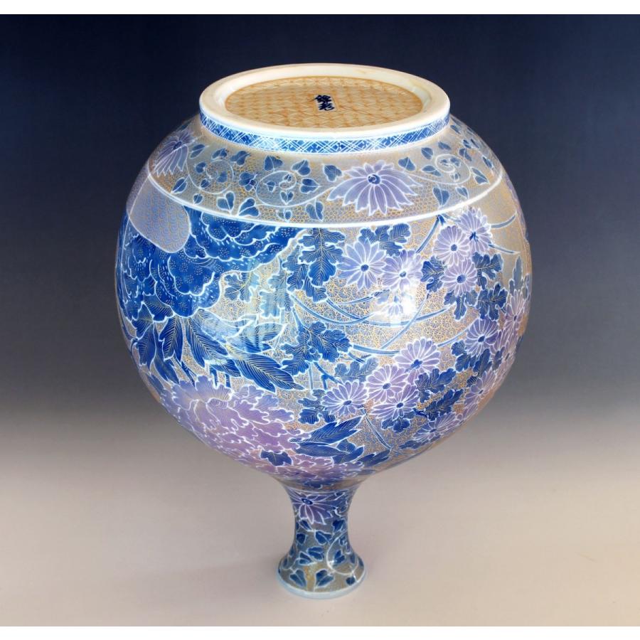 金襴手様式釉裏彩鴛鴦景図花瓶｜有田焼 陶芸作家 藤井錦彩作 : 有田焼