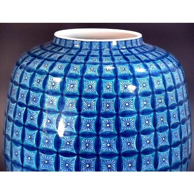 有田焼 色鍋島様式七宝文様花瓶｜陶芸作家 藤井錦彩 作 : 有田焼