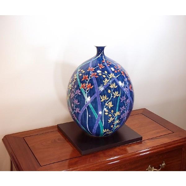 有田焼 色鍋島様式藤絵花瓶｜陶芸作家 藤井錦彩 作 : 有田焼 藤井錦彩