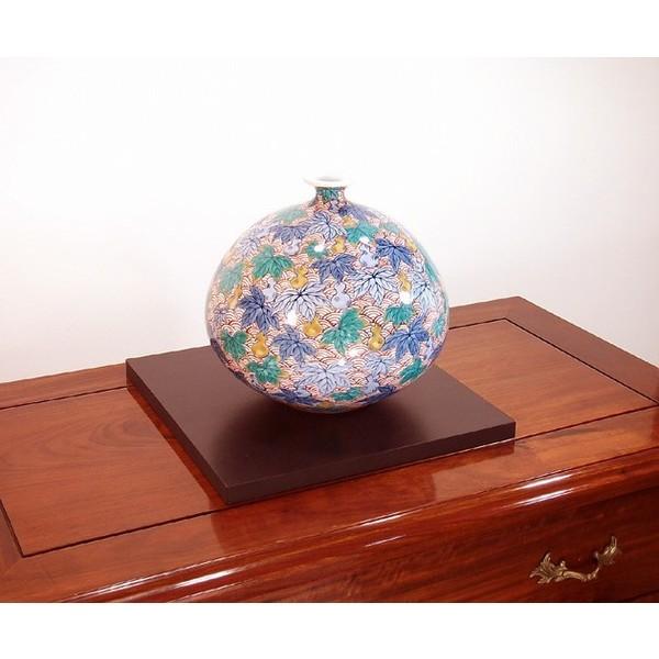 有田焼 染錦青海波瓢箪絵花瓶｜陶芸作家 藤井錦彩 作 : 有田焼 藤井錦