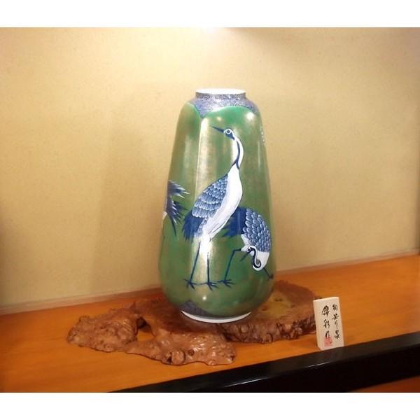 有田焼　金彩鶴遊図特大花瓶｜陶芸作家　藤井錦彩 作_3