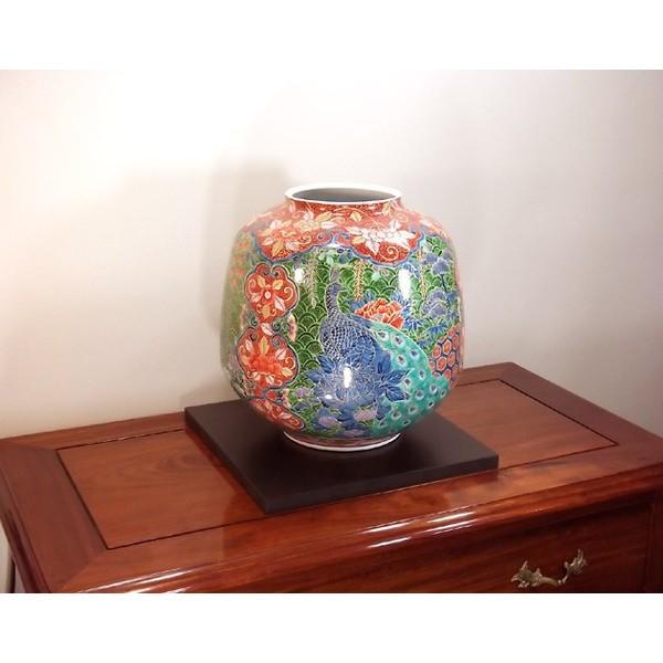 有田焼 金欄手様式花鳥図花瓶｜陶芸作家 藤井錦彩 作