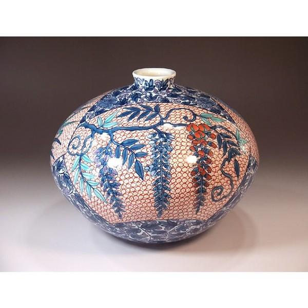 有田焼 染錦唐草扇割花絵花瓶｜陶芸作家 藤井錦彩 作【公式通販】