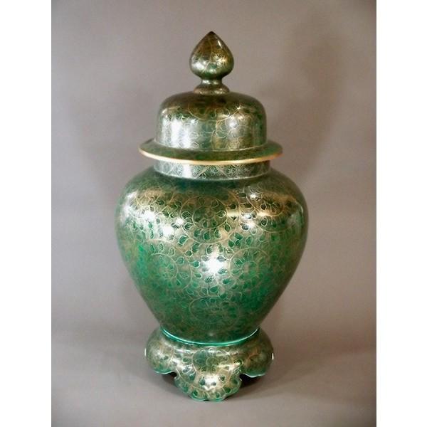 有田焼 金襴手唐草文様飾り沈香壺｜陶芸作家 藤井錦彩 作