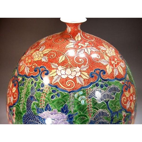 有田焼　金彩 花鳥図　花瓶　憲山作　シャクナゲ 有田焼 金彩花鳥図花瓶｜陶芸作家 藤井錦彩 作 : 有田焼 藤井錦彩窯
