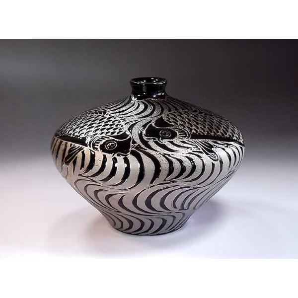 夫婦鯉の飾り絵皿