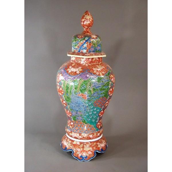 □有田焼 錦壺[沈香壺 飾り壺 超特大] □