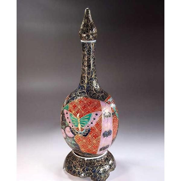 有田焼 古伊万里様式金欄手花文様飾り壺｜陶芸作家 藤井錦彩 作