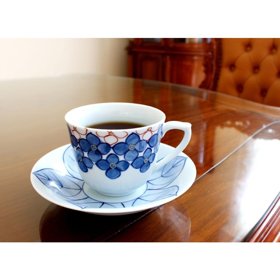 有田焼 陶芸家 藤井錦彩作 染付金彩紫陽花絵コーヒーカップ : 有田焼  