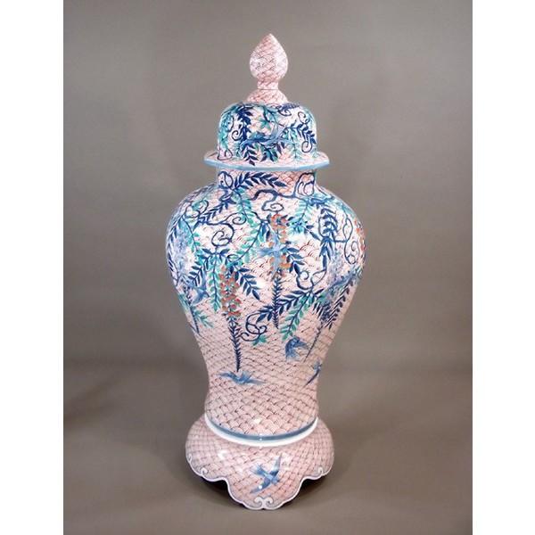 藤井錦彩 染錦 古伊万里風 花瓶 壺 有田焼 古伊万里様式金彩花