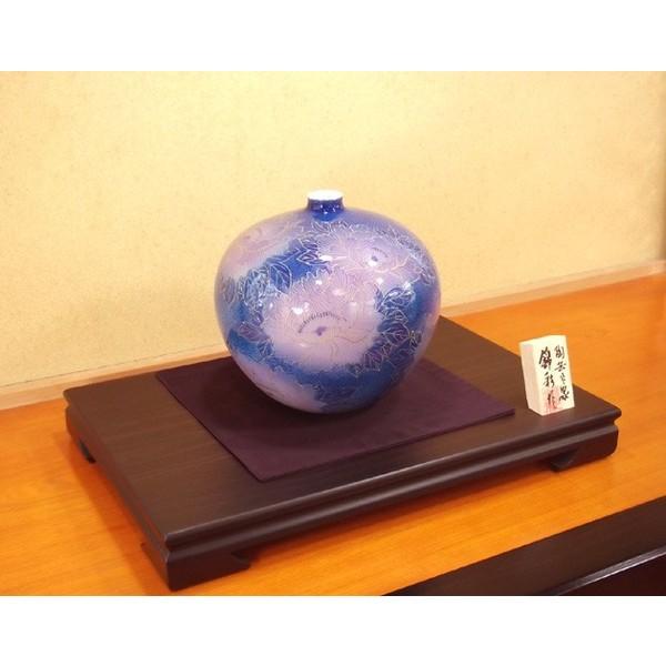 有田焼 染錦金彩釉裏紅牡丹絵花瓶｜陶芸作家　藤井錦彩 作_3