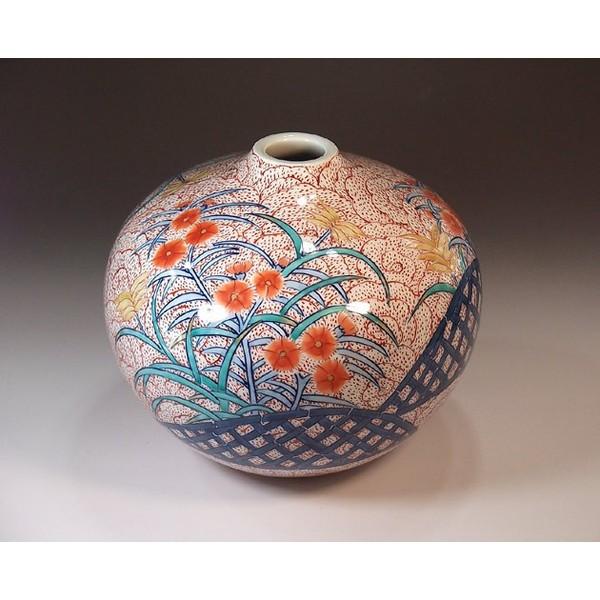 有田焼 花瓶 花器 花入 錦彩 花瓶・壺の通販・有田焼窯元 藤井錦彩