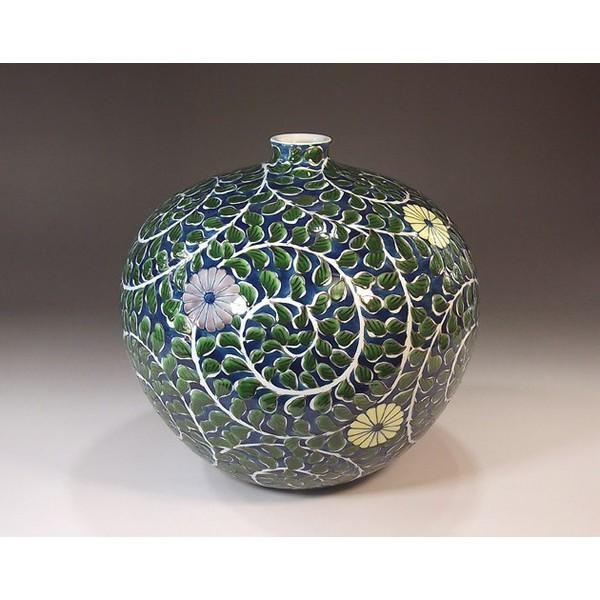 有田焼 染錦菊唐草文様花瓶｜陶芸作家 藤井錦彩 作