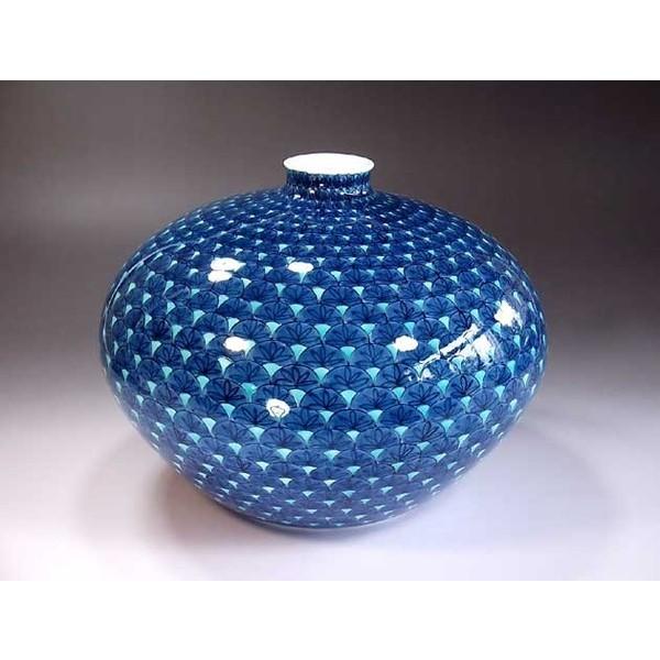 福袋セール 伝統工芸 手造り総手描きの高級陶器花瓶 作 藤井錦彩 色鍋島様式青海波文様花瓶 陶芸作家 有田焼 コレクション 趣味 Www Solidarite Numerique Fr