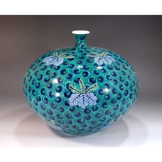 有田焼 色鍋島様式唐草文様桐絵花瓶｜陶芸作家 藤井錦彩 作