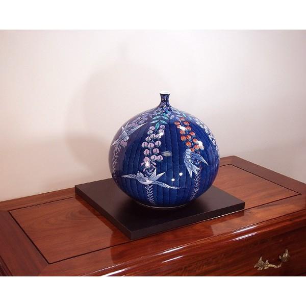 有田焼 色鍋島様式藤絵花瓶｜陶芸作家　藤井錦彩 作_2