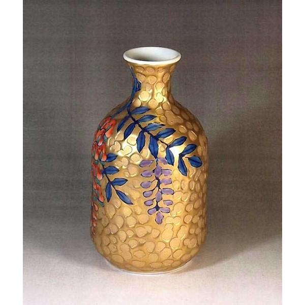 有田焼 染錦黄金藤絵徳利｜陶芸家 藤井錦彩 作 : 有田焼 藤井錦彩窯