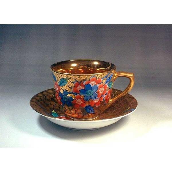 有田焼 染錦黄金桜絵コーヒーカップ｜陶芸家 藤井錦彩作 : 有田焼 藤井