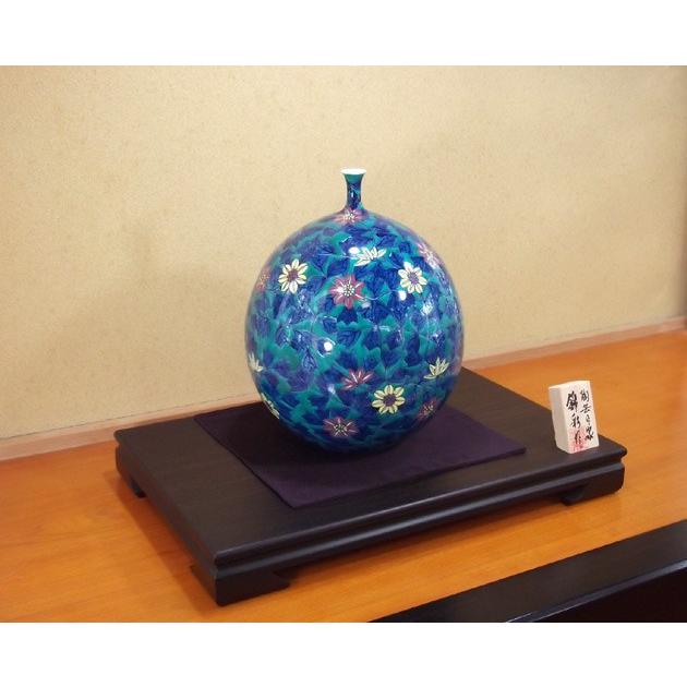 色鍋島様式鉄線花絵花瓶｜有田焼 陶芸作家　藤井錦彩作_3