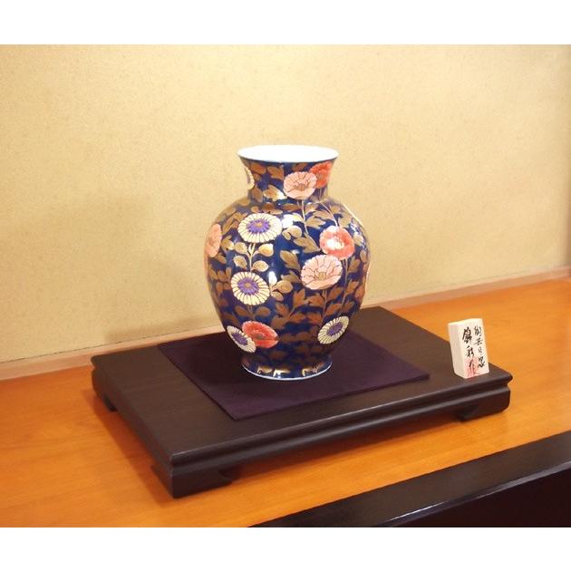 金欄手様式菊牡丹絵花瓶｜有田焼 陶芸作家 藤井錦彩作 : 有田焼 藤井錦