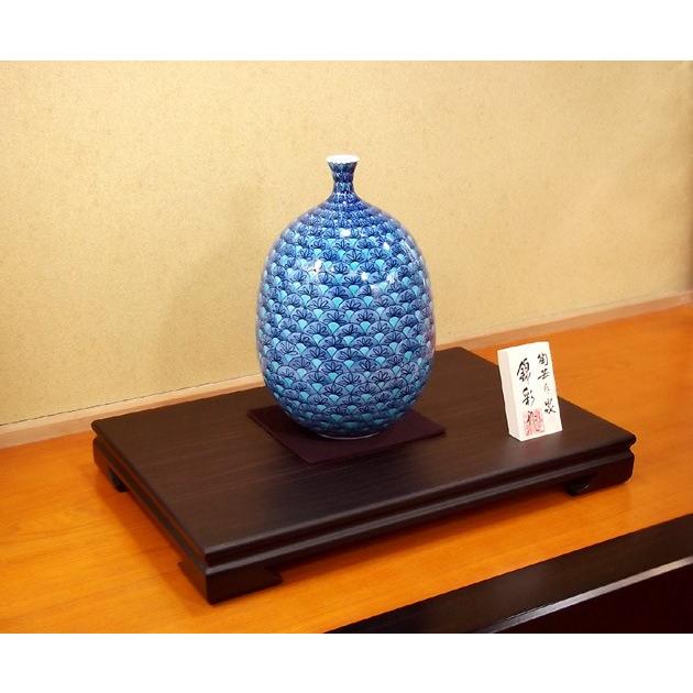 辻殻彦⭐︎海の教会⭐︎有田焼　花瓶 有田焼】飾り花瓶 染錦白金彩金魚図 - JTOPIA