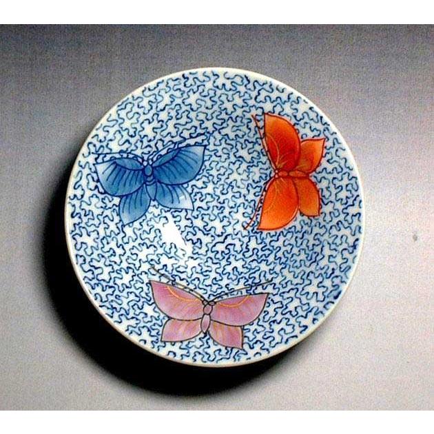 染錦蝶絵盃｜有田焼 陶芸家　藤井錦彩 作_1