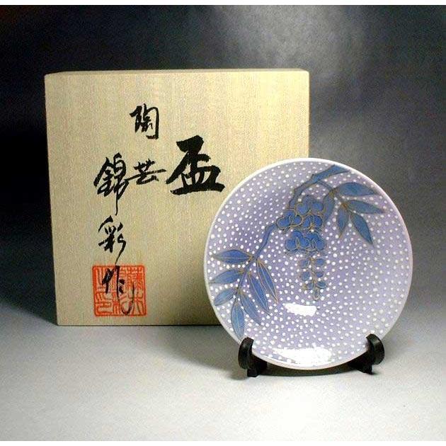 和紙染金彩藤絵盃｜有田焼 陶芸家　藤井錦彩 作