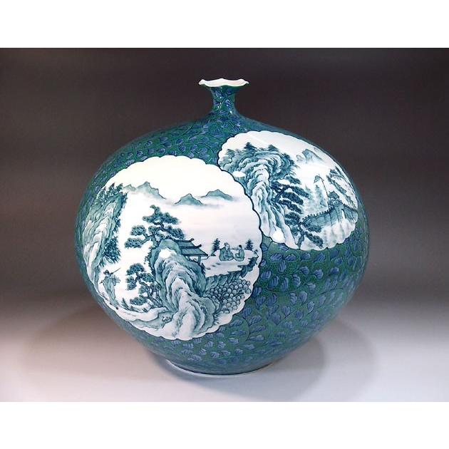 染錦黄金藤絵鶴首花瓶｜有田焼 🎑 【シェルフスタンド】 陶芸作家 藤井錦