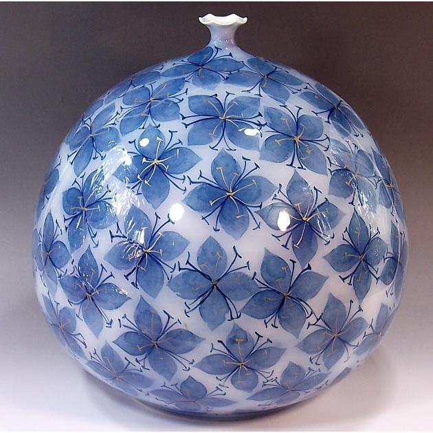 染錦金彩和紙染花文様花瓶｜有田焼 陶芸作家 藤井錦彩作 : 有田焼 藤井