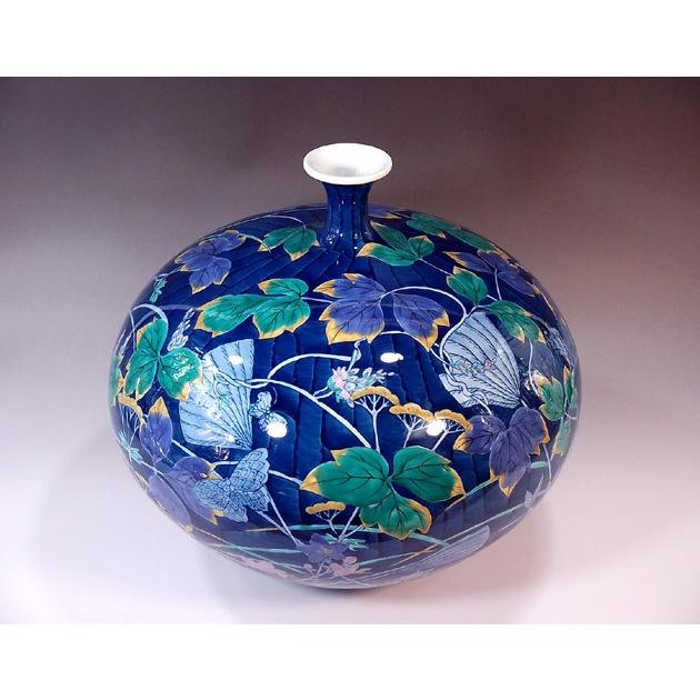 色鍋島様式草花絵花瓶｜有田焼 陶芸作家 藤井錦彩作 : 有田焼 藤井錦彩