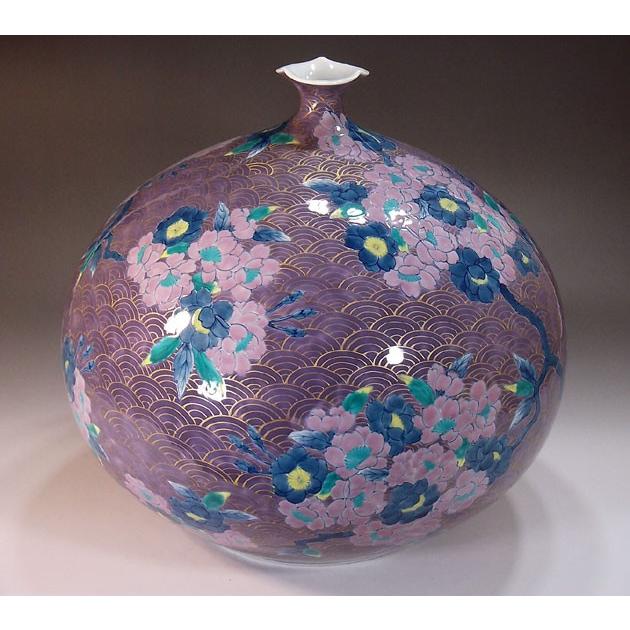 黒木国昭 花器 桜流し 桜雨 金彩銀彩 クリスタル 花瓶 置物 未使用】黒木