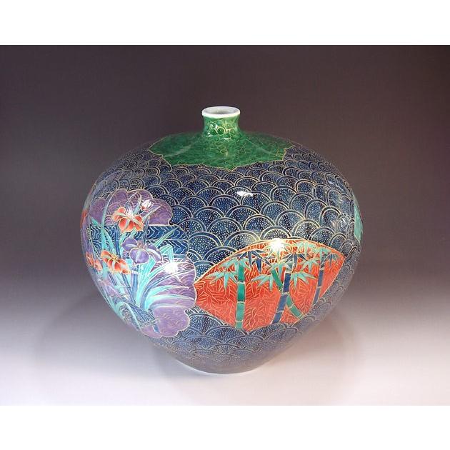 染錦金彩花鳥絵花瓶｜有田焼 陶芸作家 藤井錦彩作 : 有田焼 藤井錦彩窯