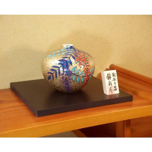 有田焼 染錦黄金藤絵花瓶｜陶芸作家　藤井錦彩 作_3