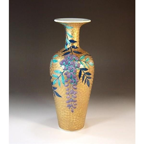 有田焼 染錦黄金藤絵花瓶｜陶芸作家　藤井錦彩 作_1