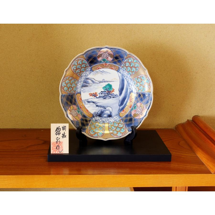 金襴手古伊万里様式飾り皿｜有田焼 陶芸作家 藤井錦彩作 : 有田焼 藤井