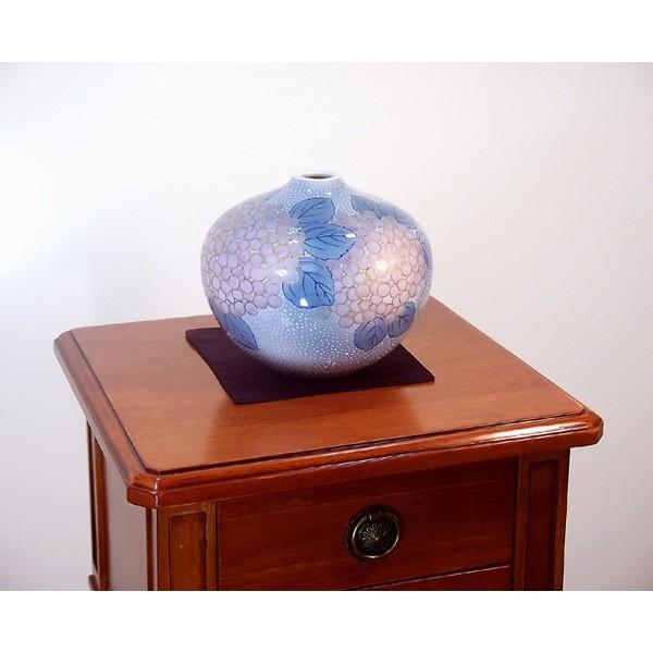 お値下げ 有田焼 染錦金彩釉裏紅紫陽花絵花瓶｜陶芸作家　藤井錦彩 作 【CE1237729700】(44000円)