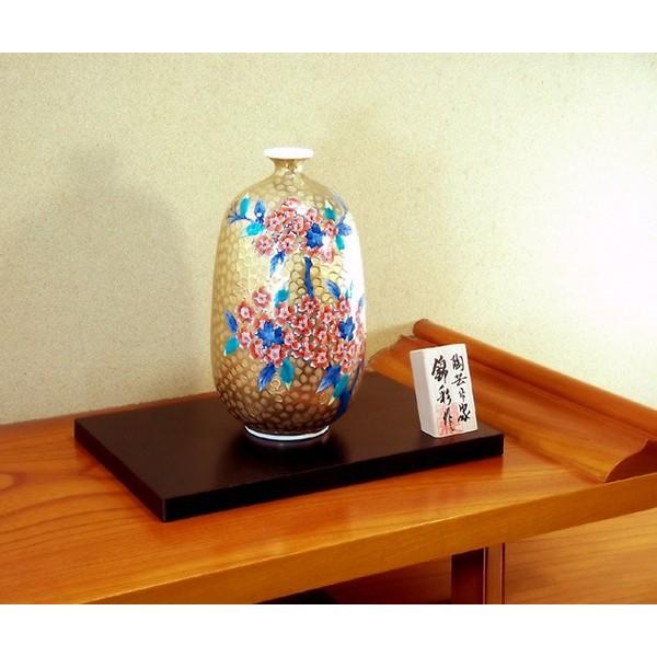 有田焼 染錦黄金桜絵花瓶｜陶芸作家 藤井錦彩 作 : 有田焼 藤井錦彩窯