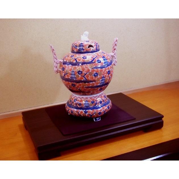 染錦金彩満開桜絵大香炉｜有田焼 陶芸作家 藤井錦彩作 : 有田焼 藤井錦