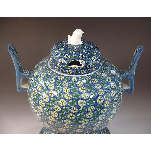 染錦小花紋様大香炉｜有田焼 陶芸作家 藤井錦彩作 : 有田焼 藤井錦彩窯